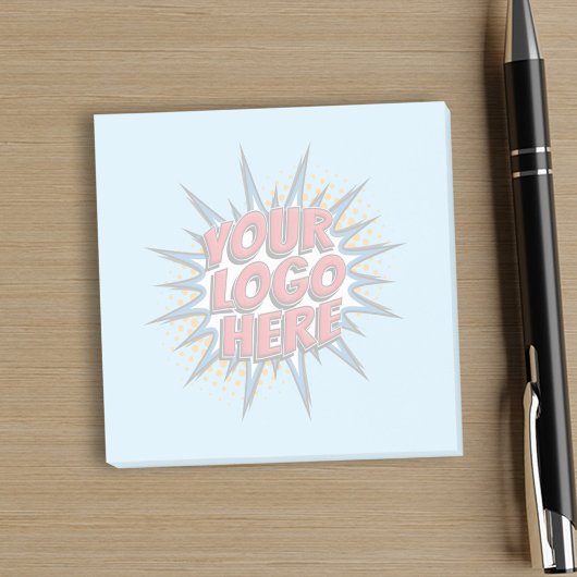 Post-it® Entreprise personnalisée - filigrane logo bleu