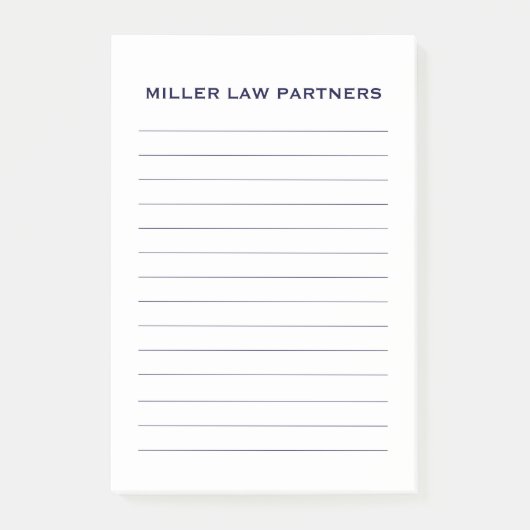 Post-it® Entreprise personnalisée simple liée (Devant)