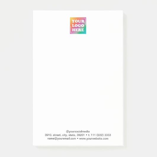 Post-it® Entreprise promotionnelle du logo commercial perso (Devant)