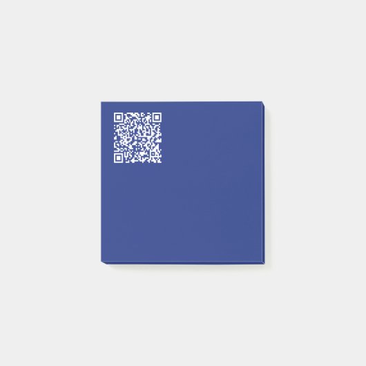 Post-it® Entrer l'URL Généré instantanément Code QR | bleu (Devant)