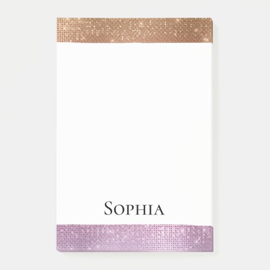 Post-it® Éperche violette rose rose or (Devant)