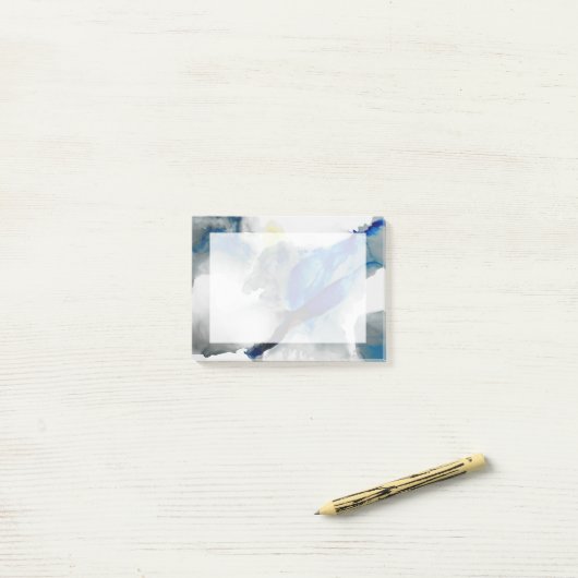 Post-it® Ephéméral - Bleu et gris (Sur un bureau)