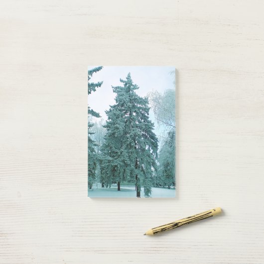 Post-it® Épinette avec glace (Sur un bureau)