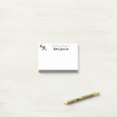 Post-it® Épingle Push Cute Du Bureau De Nom Personnalisé (Sur un bureau)
