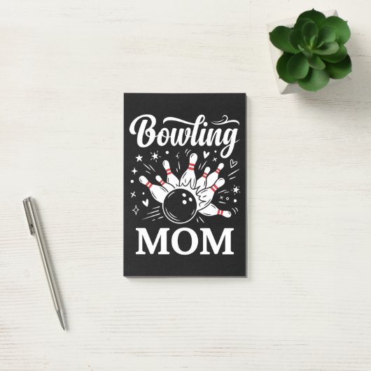 Post-it® Épingles de coeur de maman de bowling Ligue drôle (Bureau)