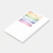 Post-it® Equality Love Rainbow Brush Strokes LGBTQ ID656 (Incliné)