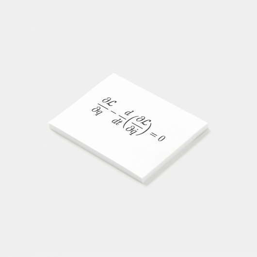 Post-it® équations de lagrange d'euler (Incliné)