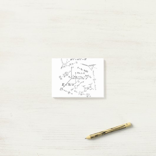 Post-it® Équations et formules de physique (Sur un bureau)