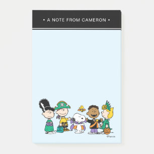 Post-it® Équipe de bonbons Peanuts Gang Halloween