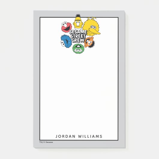 Post-it® Équipe de la rue Sésame | Ajouter Votre Nom (Devant)