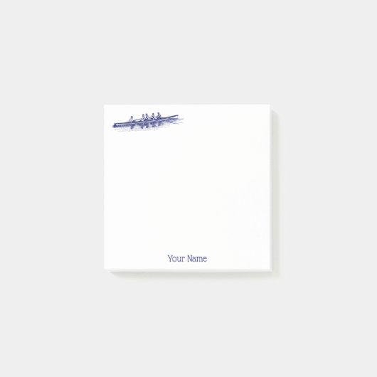 Post-it® Équipe de sports nautiques Blue Rowing Rowers (Devant)