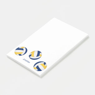 Post-it® équipe d'or bleu couleurs volleyball athlète ou en