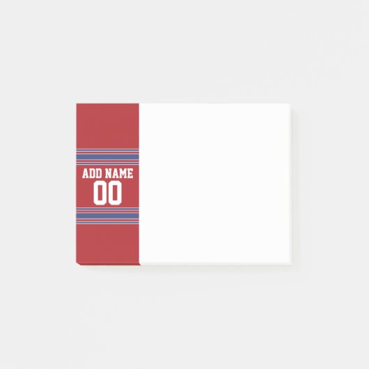 Post-it® Équipe Jersey avec nom et numéro personnalisés (Devant)