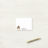 Post-it® Équirrel mignon nom drôle monogramme (Sur un bureau)