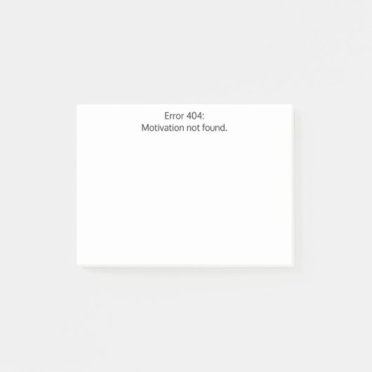 Post-it® Erreur 404 : Motivation introuvable, Drôle, Person (Devant)