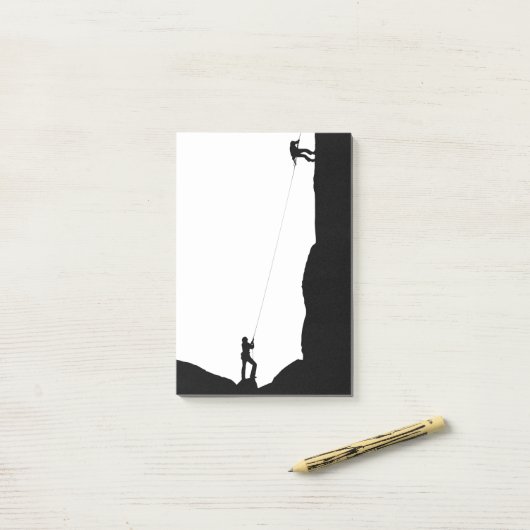Post-it® Escalade simple Black Rock Silhouette (Sur un bureau)
