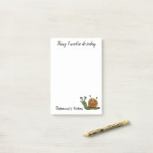 Post-it® Escargot personnalisé à faire (Sur un bureau)