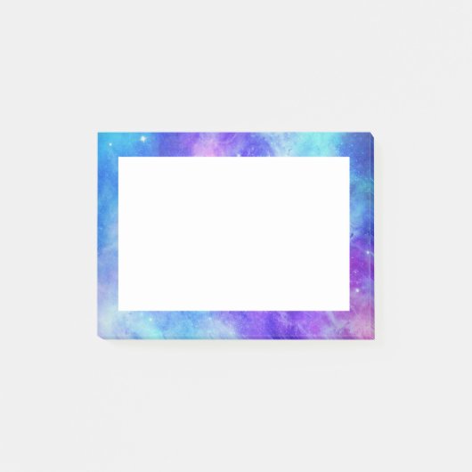 Post-it® Espace de galaxie violet et bleu Abstrait (Devant)