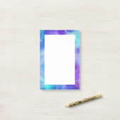 Post-it® Espace de galaxie violet et bleu Abstrait (Sur un bureau)