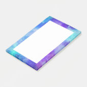Post-it® Espace de galaxie violet et bleu Abstrait (Incliné)