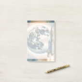Post-it® Espace de la lune de fusée (Sur un bureau)