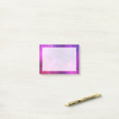 Post-it® Espace rose & violet & Étoiles Faux Galaxy (Sur un bureau)