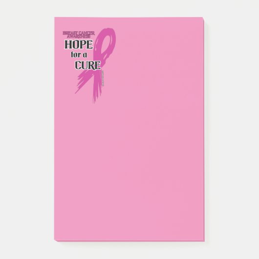 Post-it® Espoir d'un Ruban Cure/Torn...Cancer du sein (Devant)
