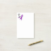 Post-it® Espoir d'un Ruban Cure/Torn...Fibro (Sur un bureau)