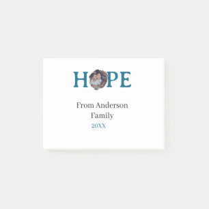 Post-it® Espoir vacances bleues lettre gras enfants photo n
