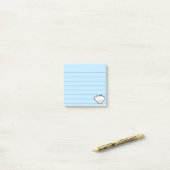 Post-it® Esquisse de coquillage 3x3 (Sur un bureau)