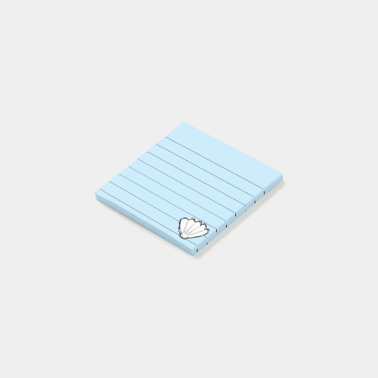 Post-it® Esquisse de coquillage 3x3 (Incliné)