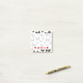 Post-it® Essaim des papillons avec les ailes rayées (Sur un bureau)