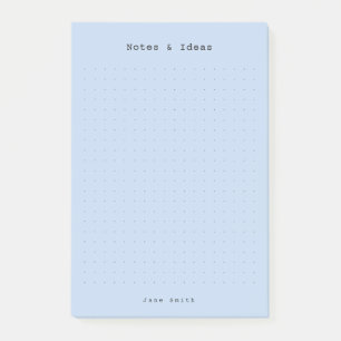 Post-it® Esthétique rétro personnalisée et minimaliste bleu
