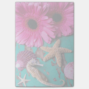 Post-it® Estrades et hippocampe roses avec des étoiles de