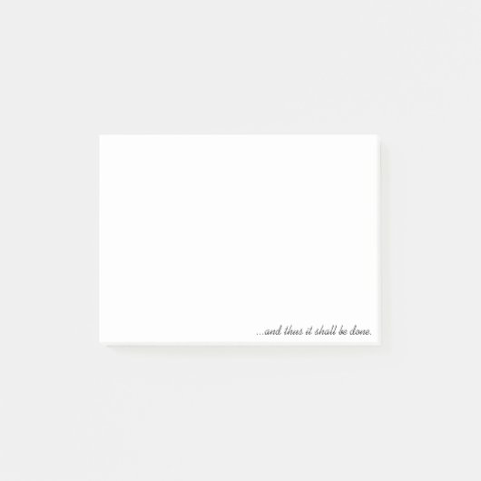 Post-it® … et il sera fait ainsi (Devant)