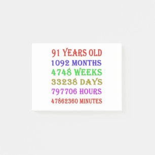 Post-it® Étapes du 91e anniversaire