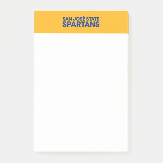 Post-it® État Spartans Wordmark de San Jose (Devant)