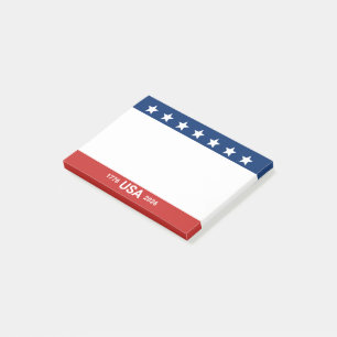Post-it® États-Unis 1776 2026 250e anniversaire Rouge Blanc
