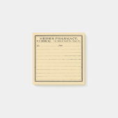 Post-it® Étiquette Carré Vintage de la pharmacie (Devant)
