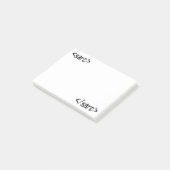 Post-it® Étiquette de code drôle de sarcasme (Incliné)