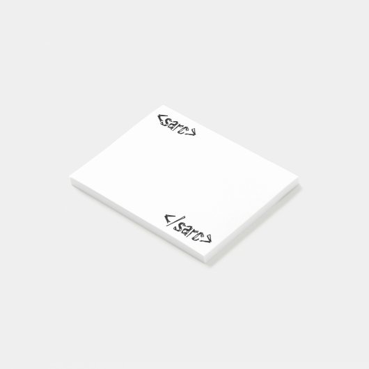 Post-it® Étiquette de code drôle de sarcasme (Incliné)