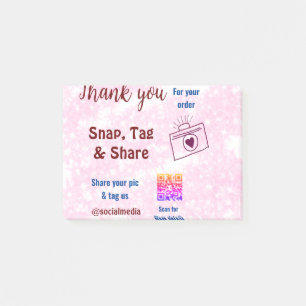 Post-it® Étiquette snap partager sur les médias sociaux q r