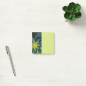 Post-it® Étoile abstraite, art fractal doré bleu vert brill (Bureau)
