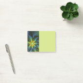 Post-it® Étoile abstraite, art fractal doré vert bleu brill (Bureau)