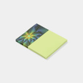 Post-it® Étoile abstraite, art fractal doré vert bleu brill (Incliné)