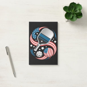 Post-it® Étoile Patriotique Rayures Drapeau USA Pickleball