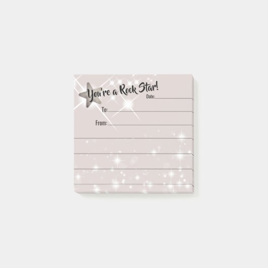 Post-it® Étoile rock primée pour la reconnaissance des empl (Devant)