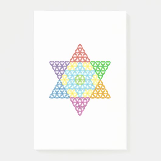 Post-it® Étoile Sacrée - Étoile De Vie, 04/3D-CF. (Devant)