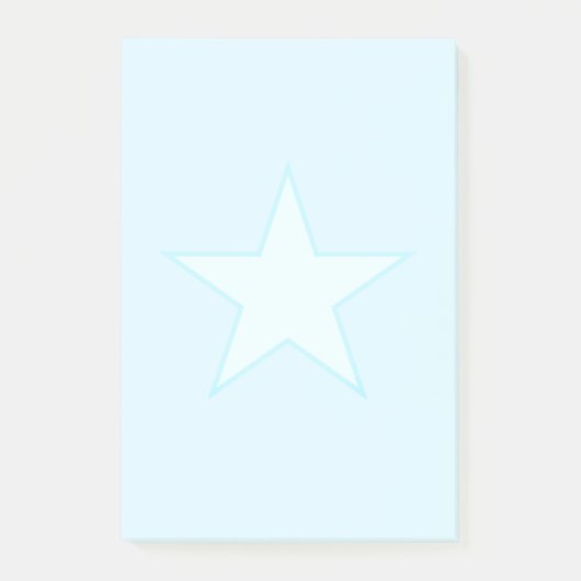 Post-it® Étoile sur bleu clair (Devant)