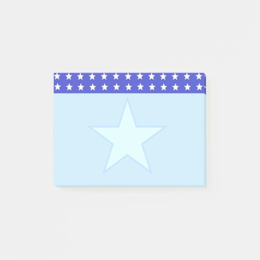 Post-it® Étoile sur bleu clair (Devant)